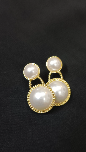 Twin Pearl Grace - Faux Pearl Earrings