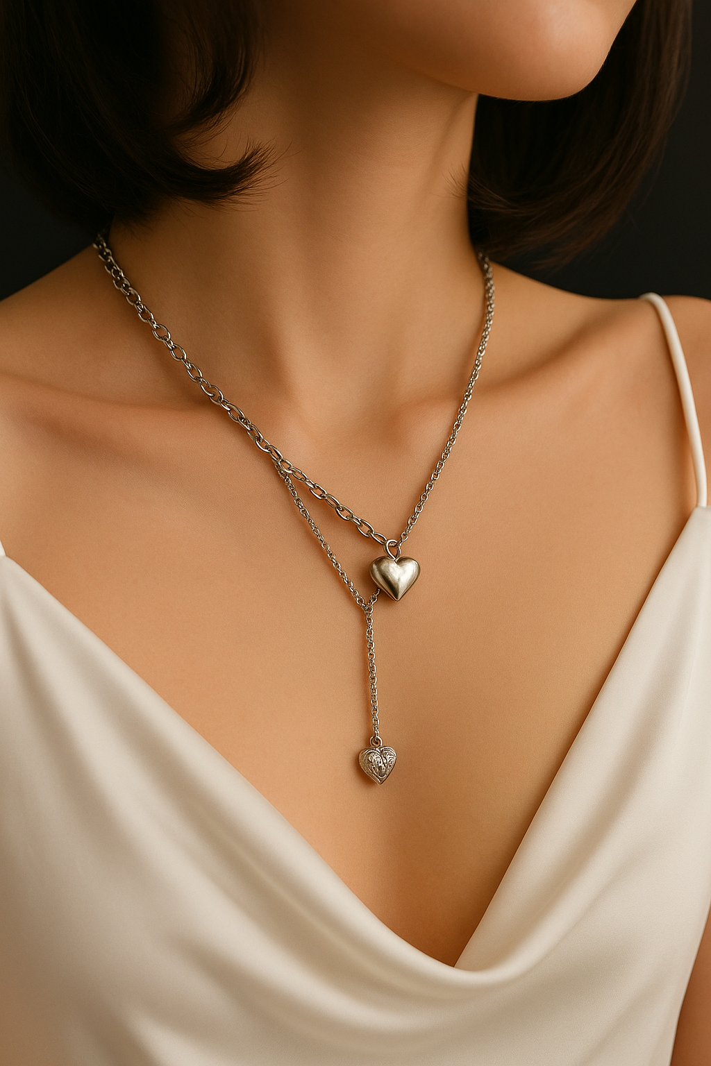 Luna Drape - Double chain necklace
