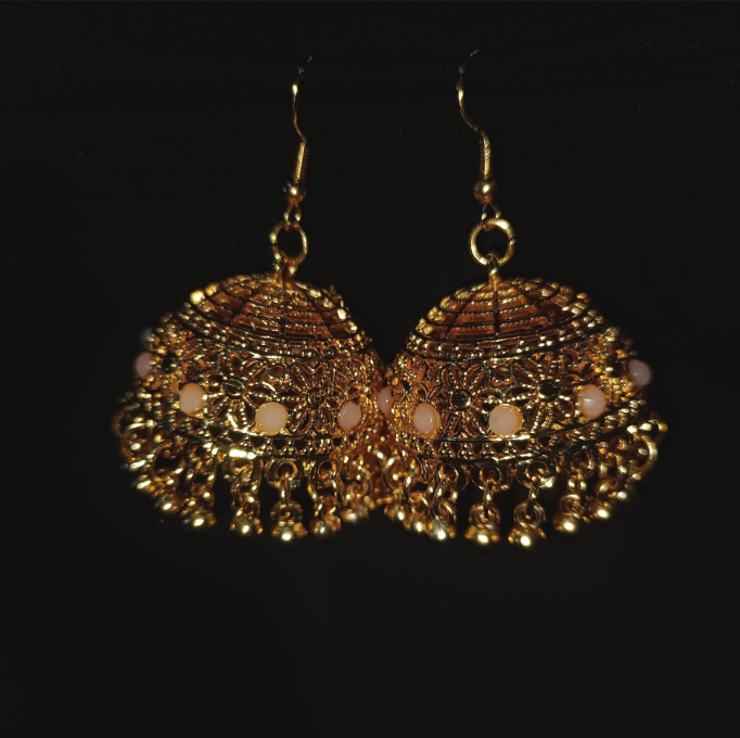 Blush Belle – Floral Dome Jhumkas