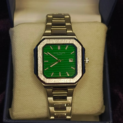Emerald Crest – Green Dial Stainless Steel Men’s Watch