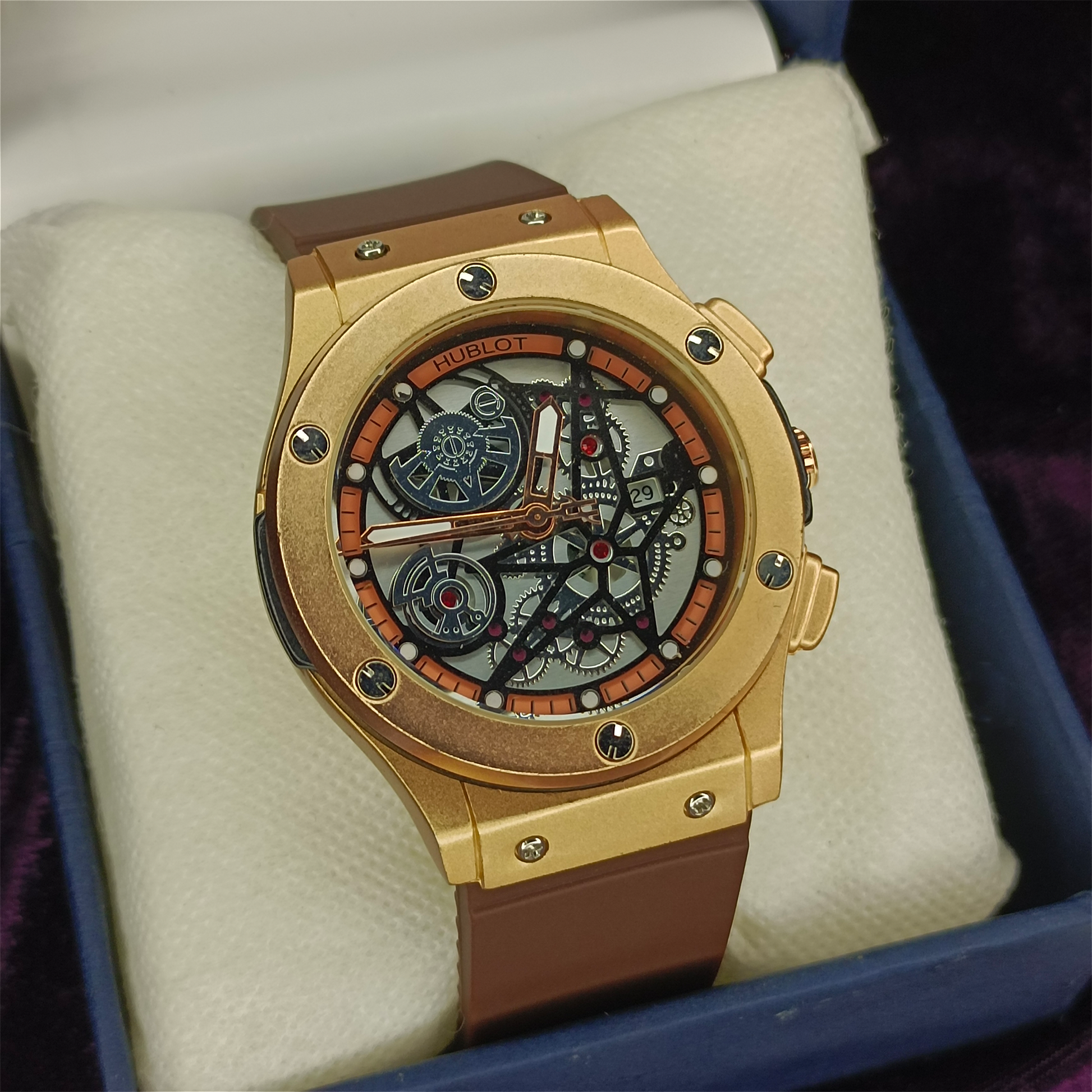 Chronograph Bronze watch on foam 