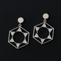 Hexagon sparkle - Stainless Steel earrings